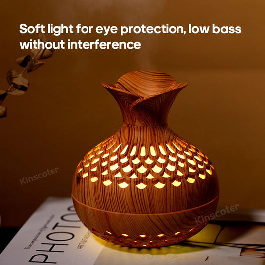 Nórdica Wood Grain Portable Air Humidifier RGB Lamp